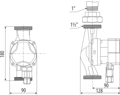Насос циркуляционный PRIME-A1-258-180